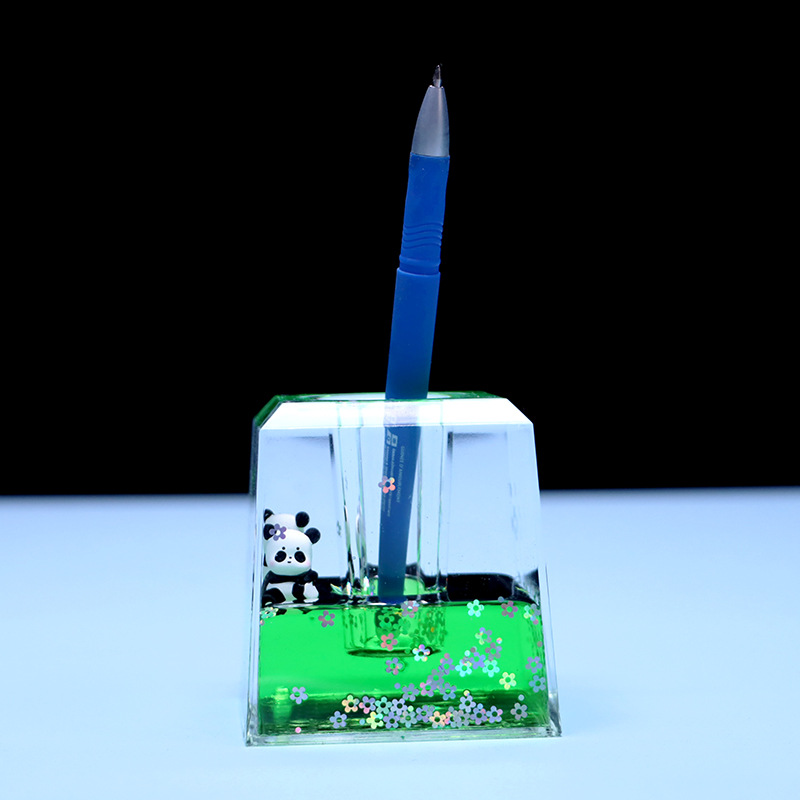 기름방울이 달린 팬더 사각 펜