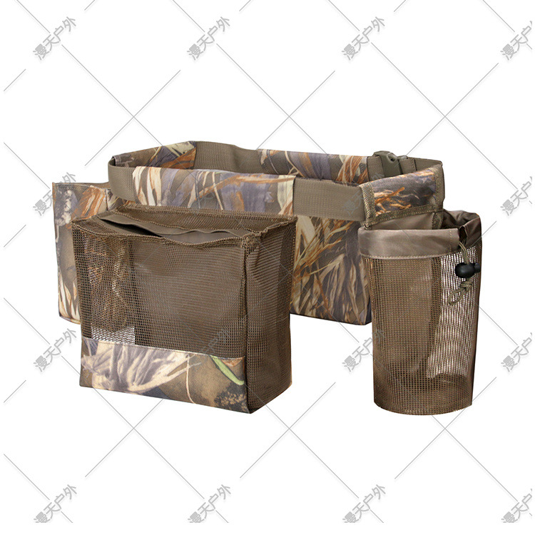 Cross-Border New Product Outdoor Camouflage Hunting Waist Bag Multi-Flap Pocket Pants Adjustable Mesh Waist Bag Hunting Belt Cosmetics Bag