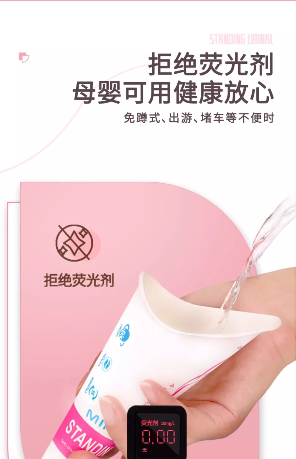 Women's Standing Urinal Female Disposable Urine Bag for Caesarean Section Toilet Portable Pregnant Women's Standing Urine Artifact