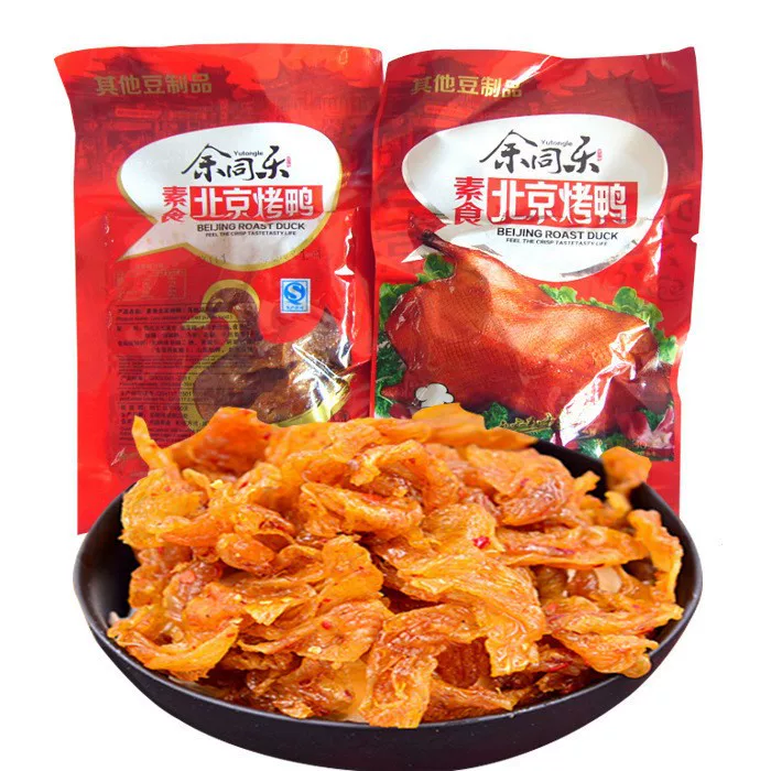 余同乐 Beijing roast duck bulk spicy strips bean products snacks spicy slices snacks 5 cents snacks