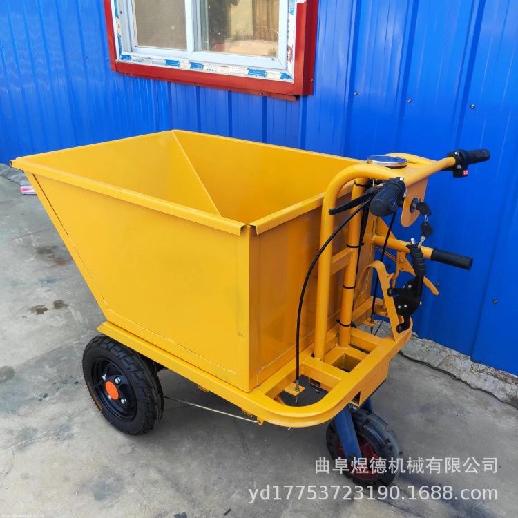 小型汽油翻斗车 工地沙石运输养殖场运输  汽油灰斗车