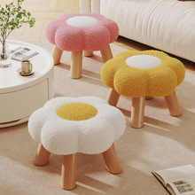 小凳子家用矮凳实木创意小板凳客厅沙发脚凳儿童圆坐墩软坐垫椅子