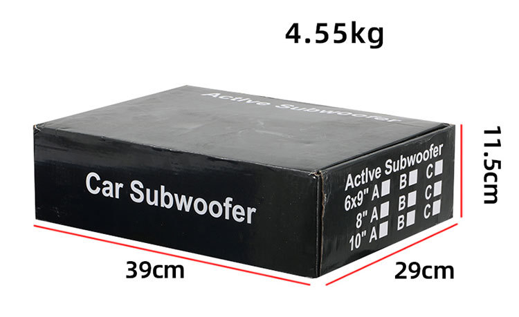 Car Subwoofer with Colorful Lights, High-Power Subwoofer, 10inch Active Car Modification Universal Audio System, Car Subwoofer
