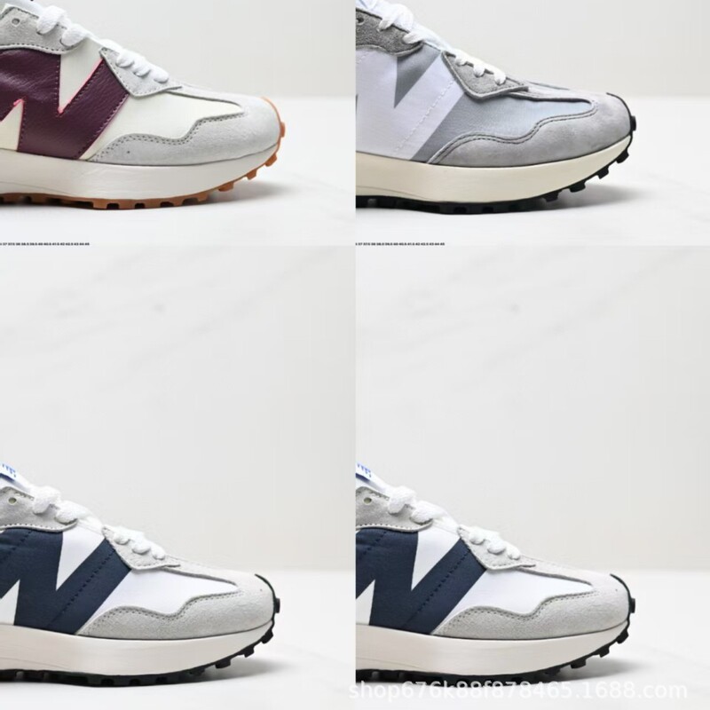 Putian New Balance 327 Sneakers Original Gray Retro Casual Thick-Soled Men's and Women's Running Shoes Color Matching Retro