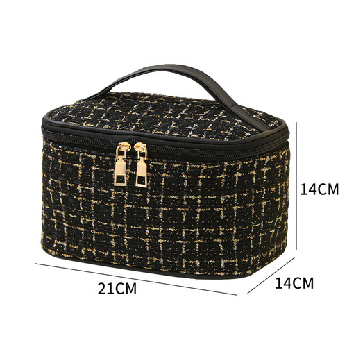 New cosmetic bag small fragrance large capacity high-end retro portable portable cosmetic toiletry bag storage bag for women