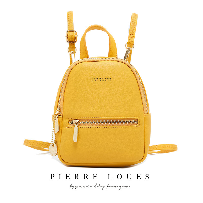 New PU Women's Backpack Korean Edition Fashion Large Capacity Bag Simple Letter Backpack_voghion.com