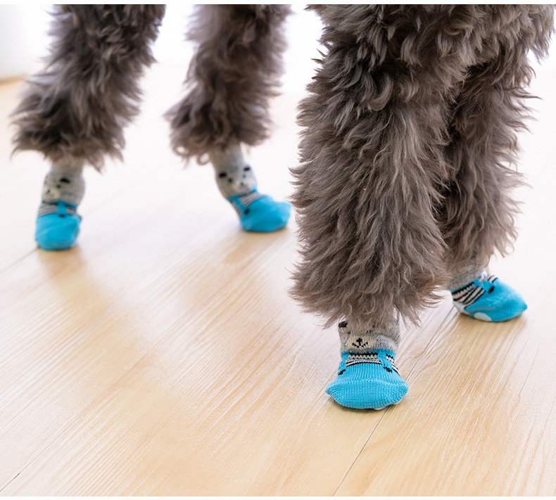 Cartoon Pattern All Seasons Season Printing Design Cowboy Style Style Anti-slip Dog Socks Indoor Dog Socks