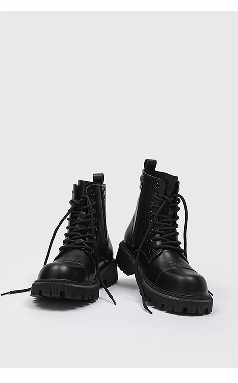 Herrenschuhe 2024 Herbst und Winter neuer Modetrend vielseitige Herren schwarz dicker Absatz quadratische Zehenpartie vorne zum Binden Martin_voghion.com