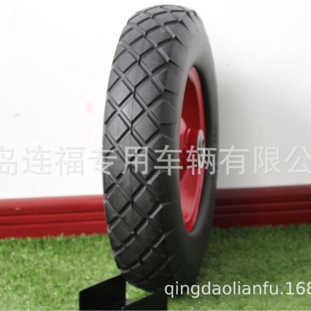 供应外贸4.00-8黑色PU轮 工具车轮胎 聚氨酯发泡轮 欢迎洽谈