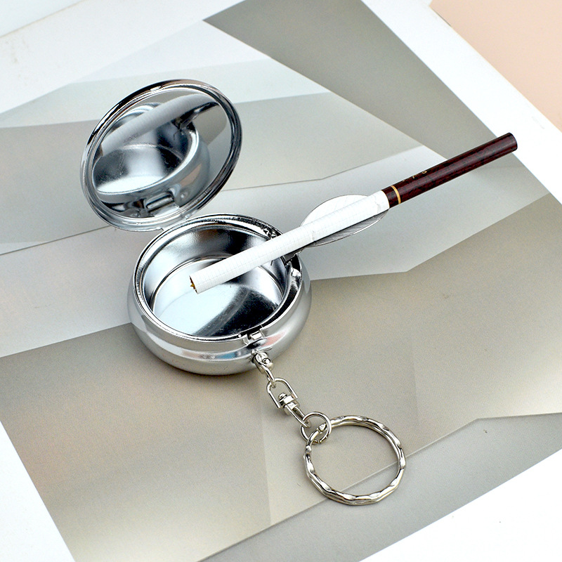 Metal Ashtray Mini Personalized Portable Ashtray Creative Bag with Lid Ashtray Bag Small Gift