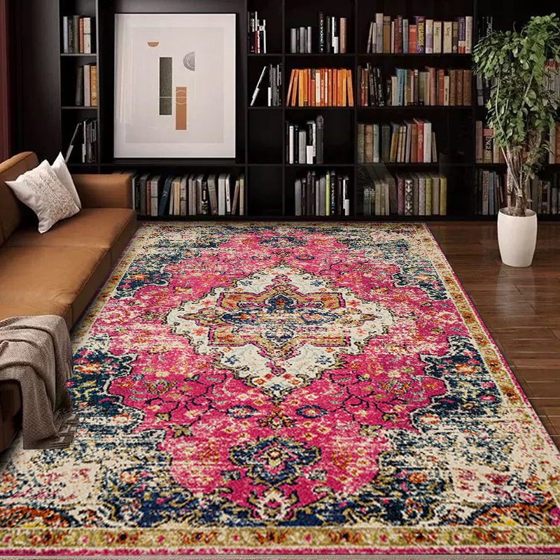 Vintage Teppich Im Türkischen Stil Florale Boho Matte Wohnzimmer_voghion.com