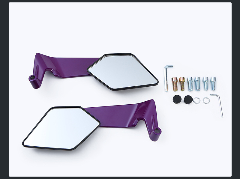 New Colorful Fixed-Wing Motorcycle Rearview Mirror Suitable for No. 9 Mavericks Battery Car Aluminum Alloy Reflector
