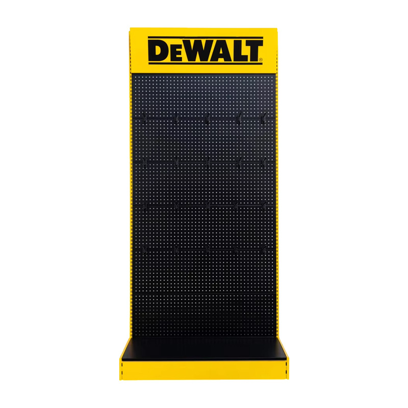 Personalizada placa de agujero estante de exhibición de herramientas de hardware logotipo luminoso del supermercado personalizable estante de exhibición de herramientas desmontables