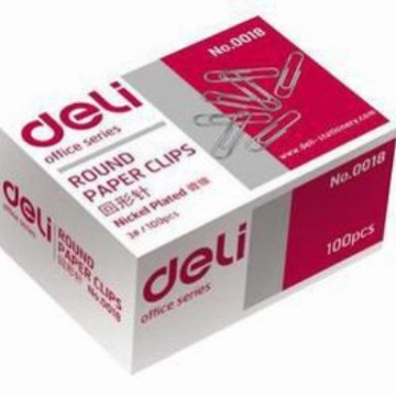 Deli 3# Paperclip 0018 Silver Paperclip Paperclip Office Supplies Stationery Wholesale