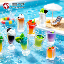 微景观创意夏日沙冰饮品仿真食玩树脂工艺品 diy装饰品桌面小摆件