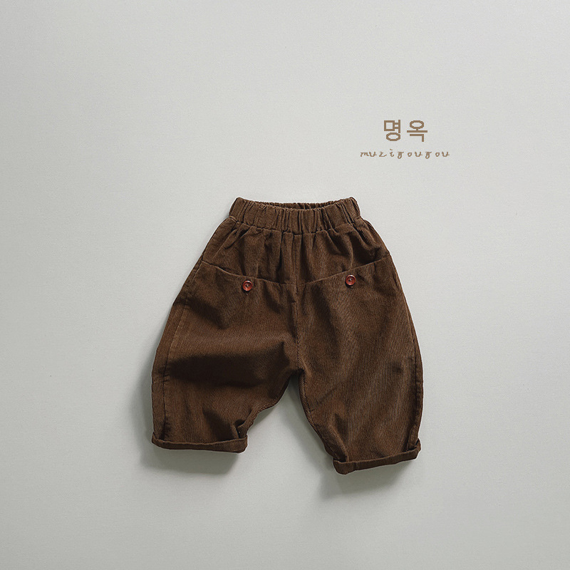 Pantalones Casuales de Pana para Niños con Cintura Elástica image 7
