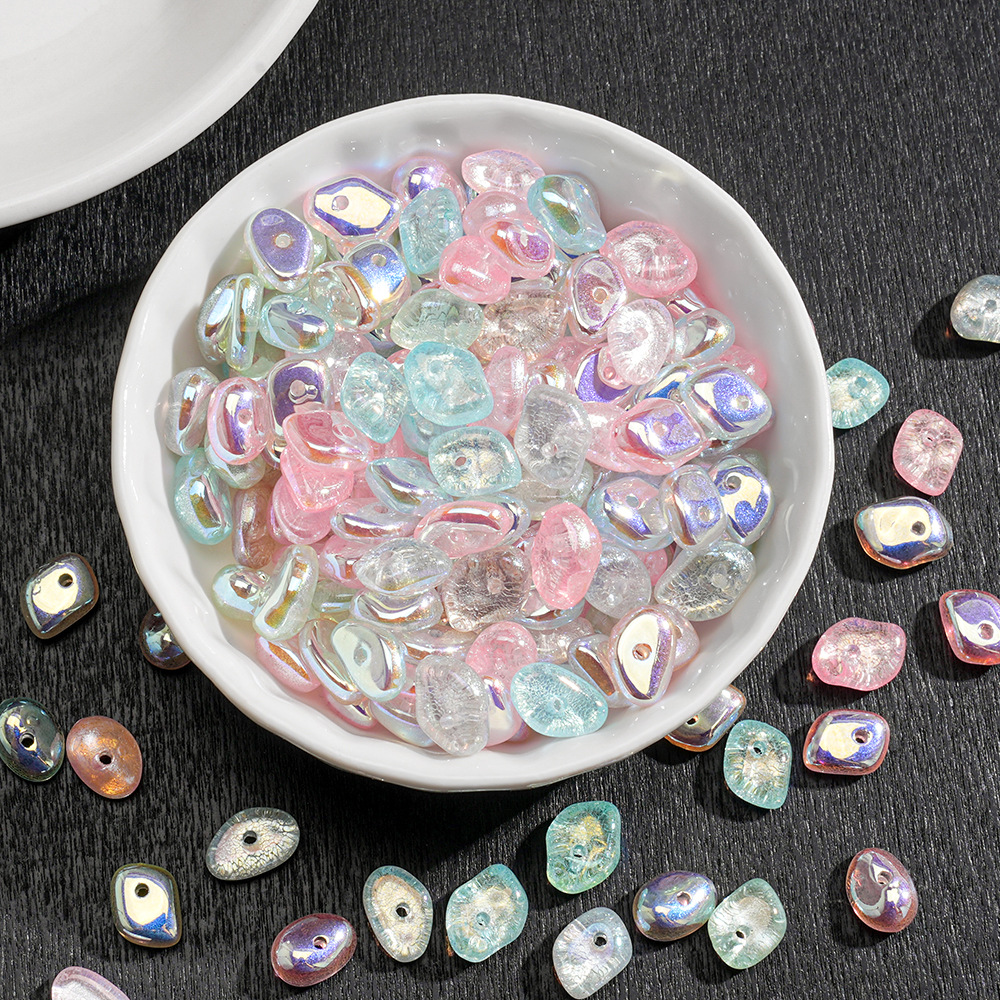 50 piezas de azúcar glaseado fantasía agujero recto piedra pequeña con cuentas cadena de teléfono móvil material de bricolaje llavero cuentas barrocas de forma especial