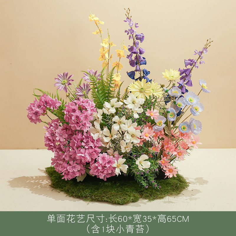 莫奈花園シミュレーション花偽緑植造景組合せ室内高級バイオニクス植物ショーウインドー装飾景観置物|undefined