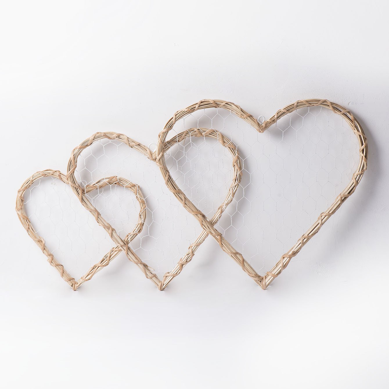 Marco de fotos decorativo tejido a mano en forma de corazón Advanced Advanced Interior Photo Decoration Pared de fotos colgante simple y creativo