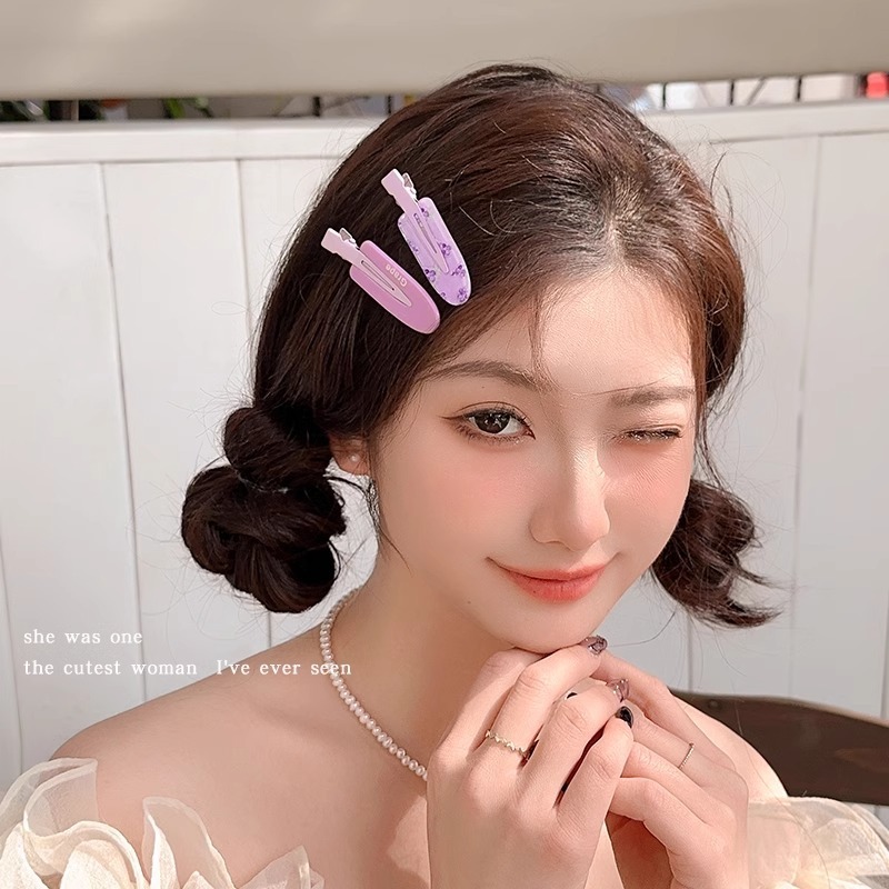 甜美可爱果汁无痕发夹女闪粉刘海夹葡萄化妆夹发卡一字夹头饰发饰|undefined
