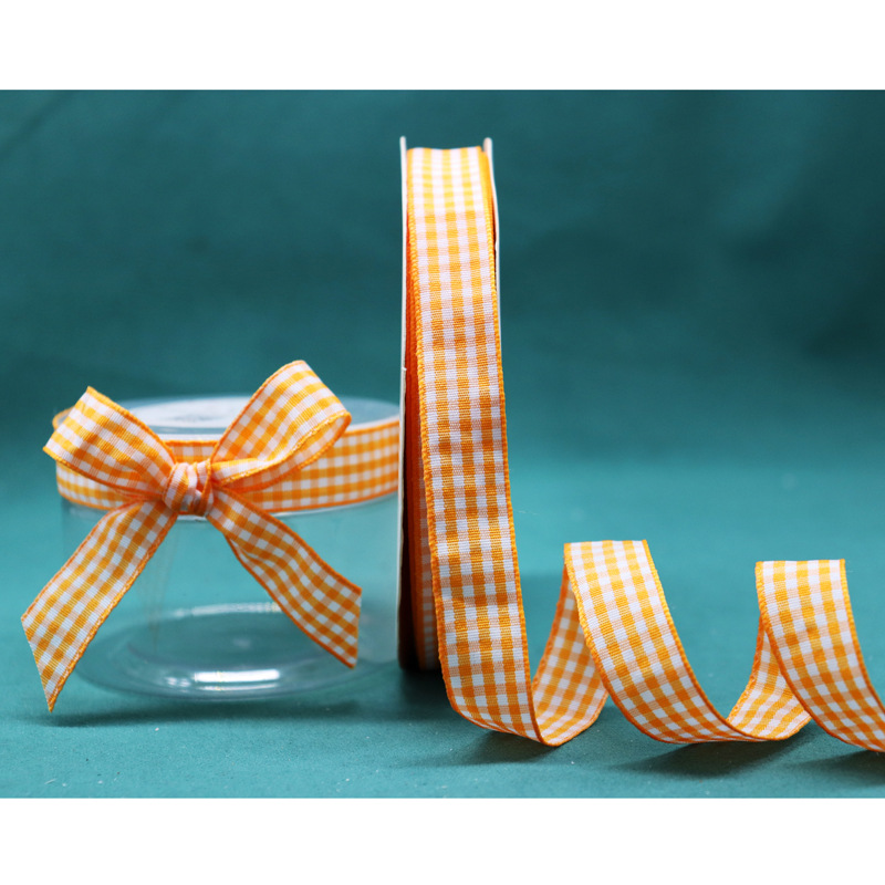 Pastoral estilo Plaid cinta de la torta de la cinta hecha a mano DIY material accesorios para el cabello cinta flor caja de regalo cinta de embalaje