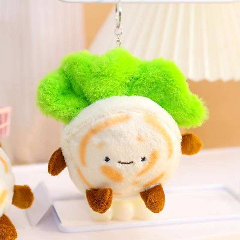 Adorable adorable pan colgante creativo juguetes de peluche carne muñeca bolsos colgantes muñecas llaveras muñecas de tela