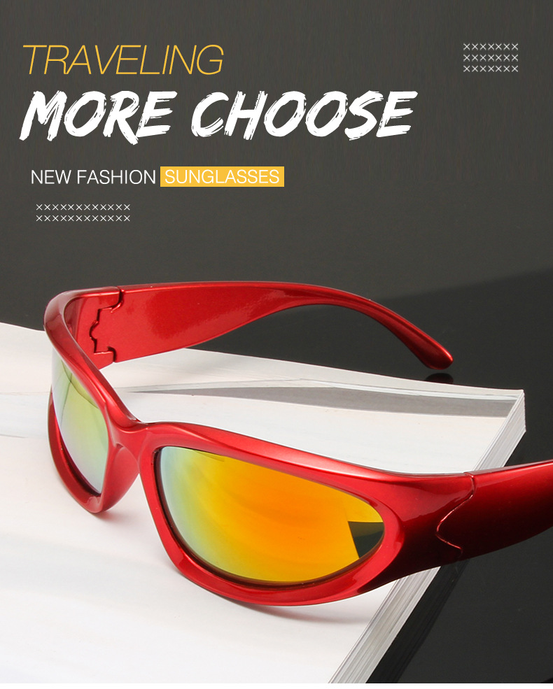 Sportsonnenbrille Im Y2k Steampunk Design Für Damen Und Herren_voghion.com