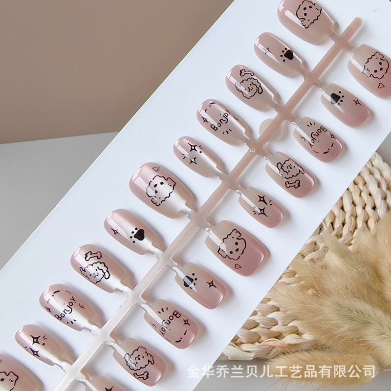 Cartoon Meow Cat Eye Removable Manicure New Cute Whitening Prefabricated Nails Handmade Finished Advanced Nail Patch