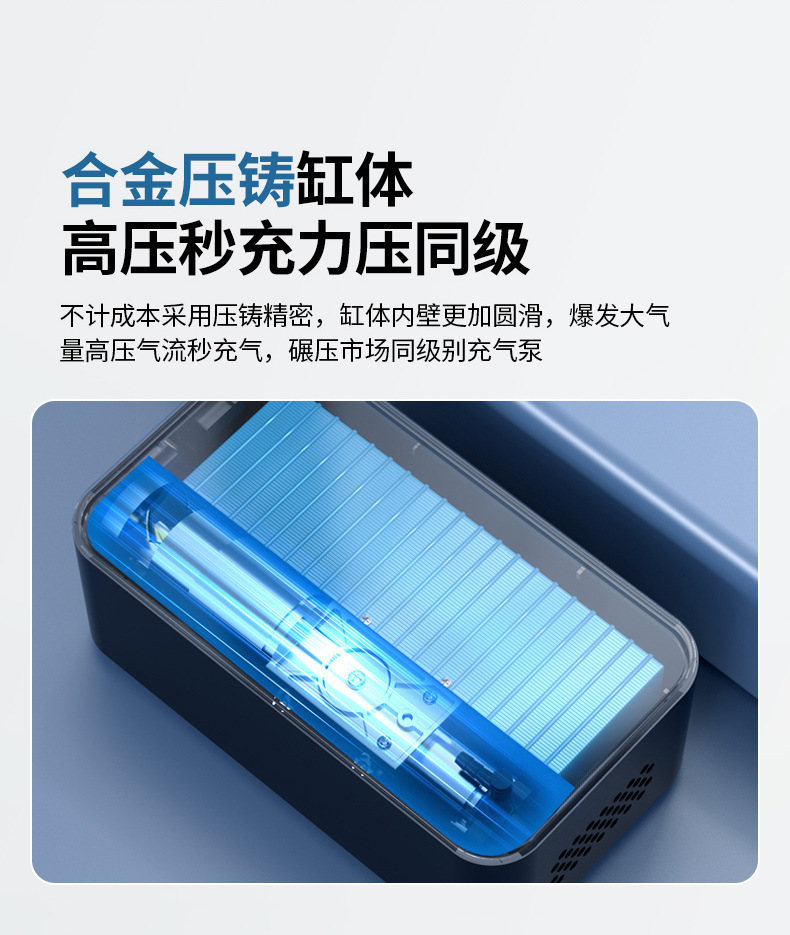 Car Air Pump Multi-Function Tire Basketball Bicycle Emergency Air Replenishment Smart Portable Wireless Digital Display Air Pump