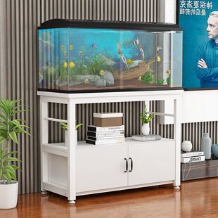 Free Shipping Fish Tank Cabinet Base Cabinet Metal Home Living Room Fish Tank Rack with Cabinet Load-Bearing Storage Rack Aquarium Base Cabinet
