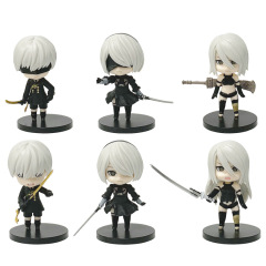 Qバージョン 6 ニーア メカニカル エイジ 2B ジュニア ソード スター リンク 9S A2 フィギュア アニメ ブラインドボックス ドール オーナメント