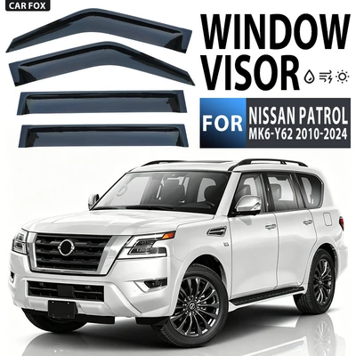 Rain shield – Suitable for Nissan Patrol - standard-packaging-patrol-mk6-y62-2010-2024-plexiglas-no-bright-strips-rain-shield