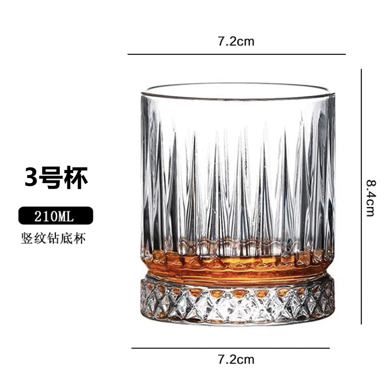 Fabricante directo de tazas de vino creativas europeas bar KTV tazas de whisky de alto valor ligero tazas de agua de vidrio de talla de lujo