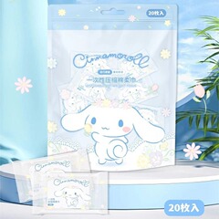 サンリオ使い捨て圧縮フェイスタオル 20 個厚手の吸収性タオル出張ポータブル綿ソフトタオル卸売