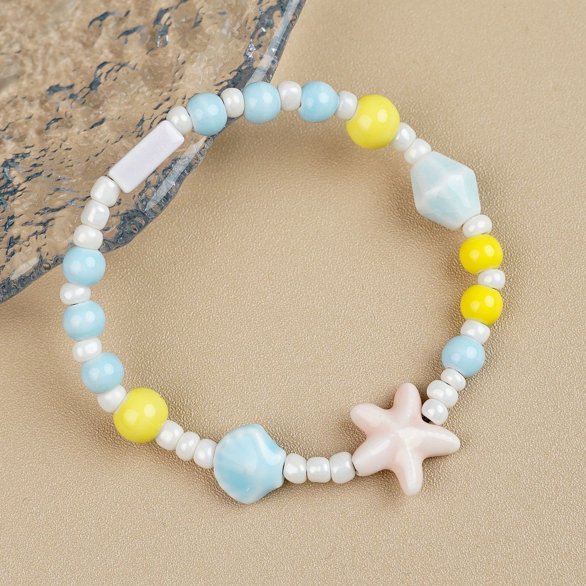 Jingdezhen pulsera de cerámica de verano mujer alta sensación galletas serie de gatos nicho diseño universal pulsera alta sensación