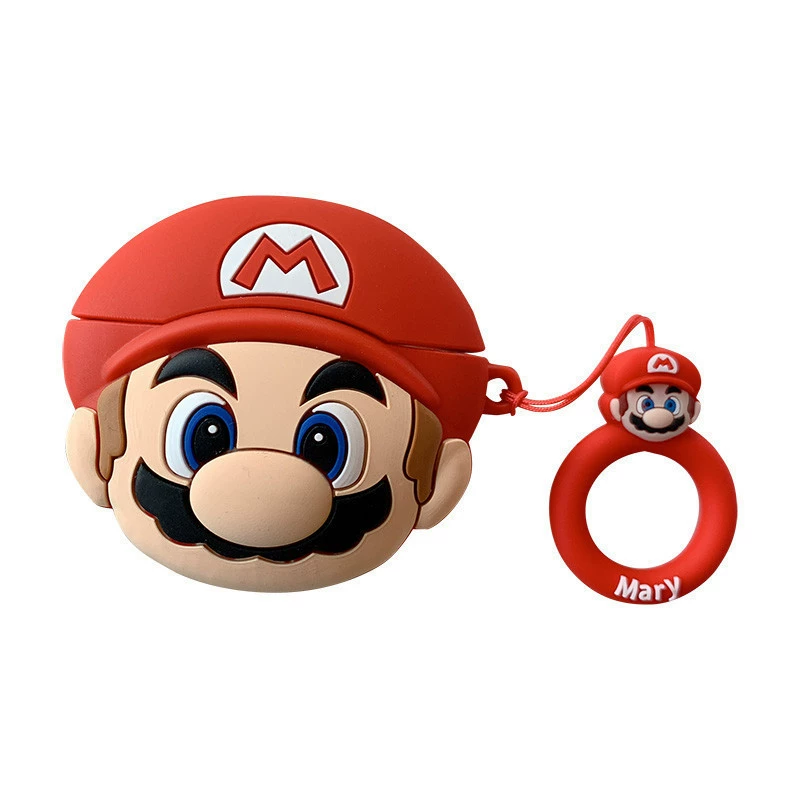 Apple, cartoon silicone protective case, compatible headphones, bluetooth