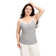 [7A Antibacterial Eco-Cool] Cool Suspender Summer Vest with Built-In Breast Pad, Large Size Lace Trim for Outer Wear and Inner Wear