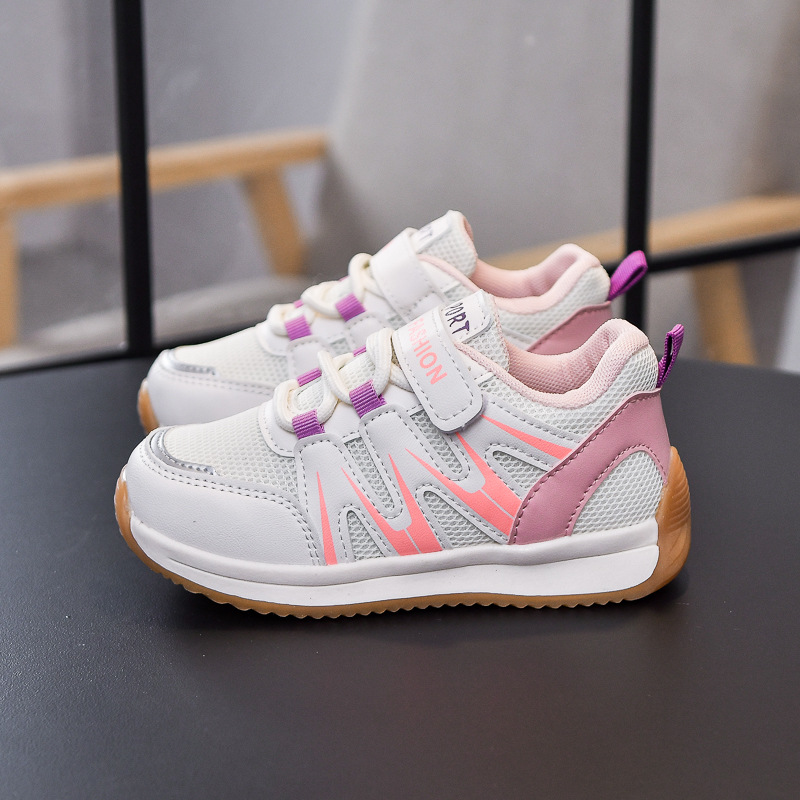 Zapatos infantiles de primavera 2026 zapatos de red zapatos deportivos infantiles zapatos casuales para niños zapatos casuales para niñas para bebés transfronterizos