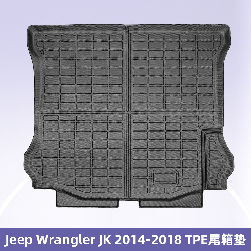 Aplicable a Jeep WranglerJK 2014 - 2018 TPE Foot Pads 3D All Weather Material Backpack Pad