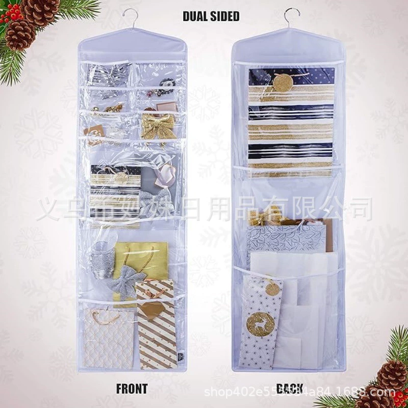 Двусторонняя подвесная сумка для хранения подарков и салфеток Amazon, органайзер для нижнего белья и косметики на туалетный столик