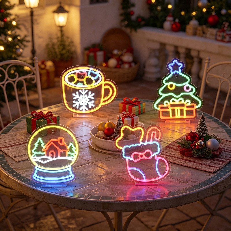 Amazonas Navidad atmósfera decoración lámpara acrílica lámpara de neón lámpara colgante lámpara led modelado lámpara regalo image 4
