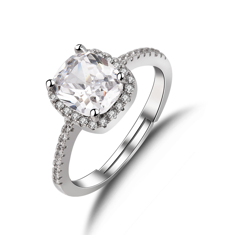 Кольцо, универсальная инкрустация камня с цирконом, простой и элегантный дизайн, в корейском стиле