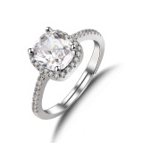 Кольцо, универсальная инкрустация камня с цирконом, простой и элегантный дизайн, в корейском стиле