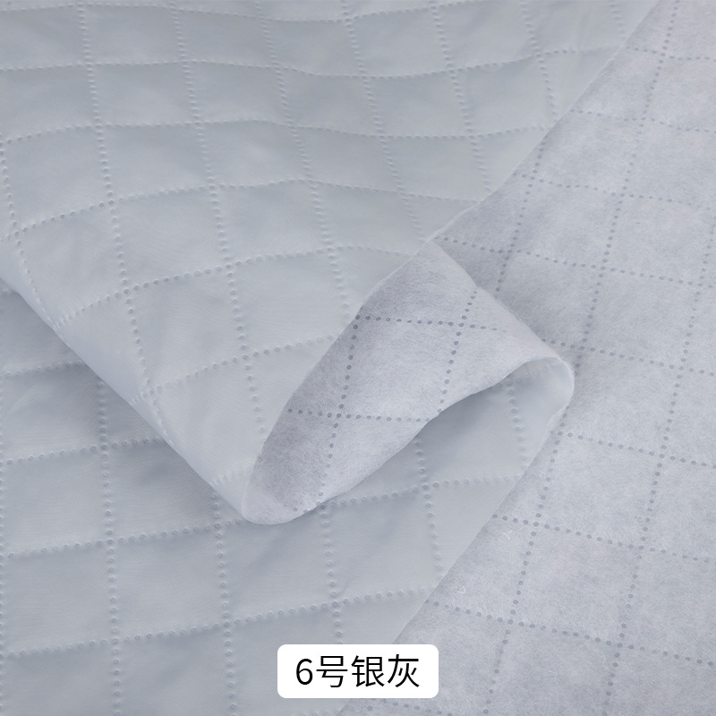 ポリエステルタフタキルティング綿の裏地ポリエステルは綿布秋冬超音波綿のコートのコートの服の裏地を挟みます。