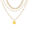 Retro metal chain for key bag , golden necklace, European style, suitable for import, simple and elegant design, wholesale