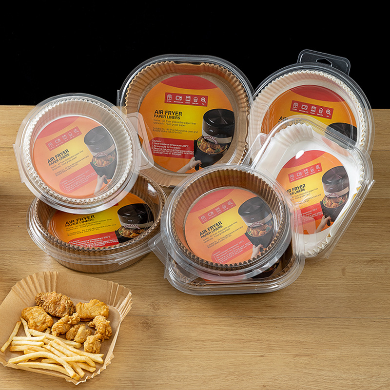 Air Fryer-Specific Paper: Silicone-Oil Coated Paper, Round Oil-Absorbing Pads, Disposable Food Mats for Home Baking