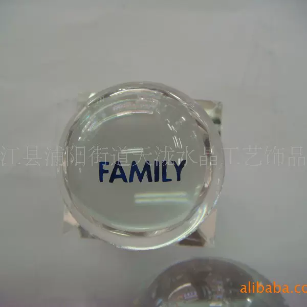 水晶球刻字玻璃球表面图案文字logo