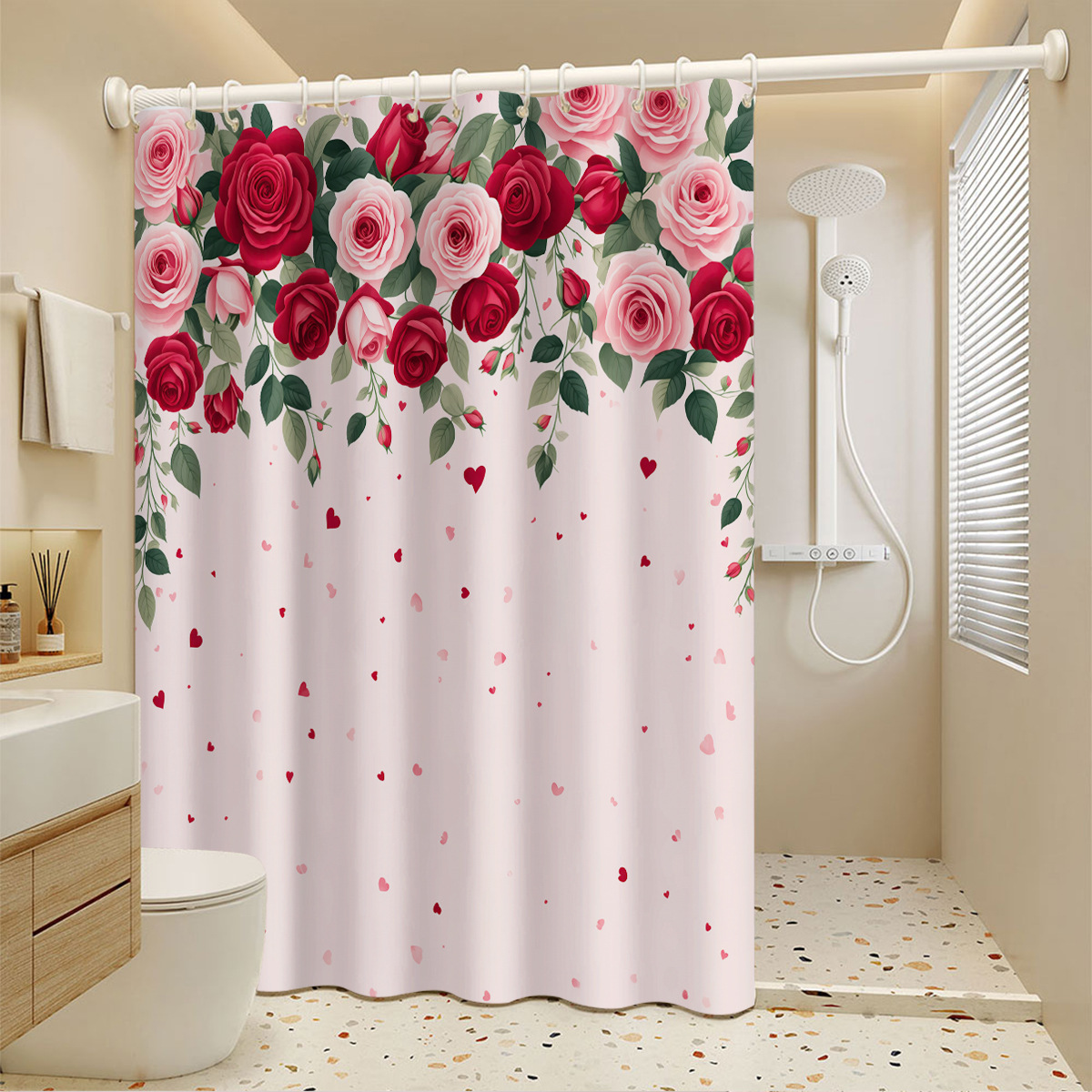 Sunroom Glass Room No-drill Telescopic Rod, Sunshade, Sun Protection, Decorative Partition Curt, Bathroom Shower_voghion.com