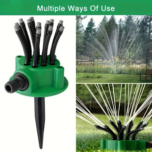 Cross-Border Hot-Selling 360-Degree Garden Automatic Multi-Head Sprinkler, Flower Watering Nozzle, Gardening Tool, Irrigation Sprinkler