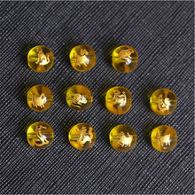 合成黄水晶十二生肖珠子玻璃珠diy饰品配件手工串珠配件批发